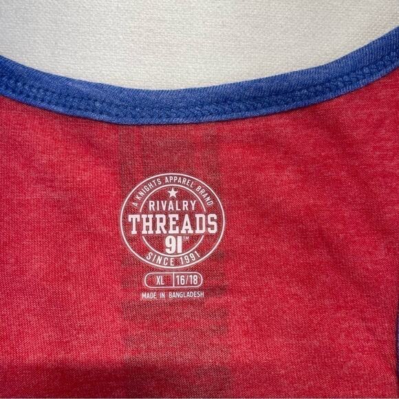 KU Jayhawks Tank Top Size XL Royal blue red racerback Kansas University sporty - Picture 4 of 8